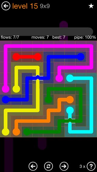 flow free level 15 9x9|Flow Free Classic Pack 9x9 Level 15 (Solution) .